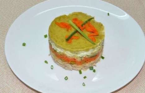 Диетический салат «Оливье» с индейкой рецепт с фото по шагам - фото 16 шага 