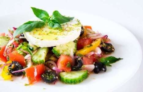 Греческий салат с мятой рецепт с фото по шагам