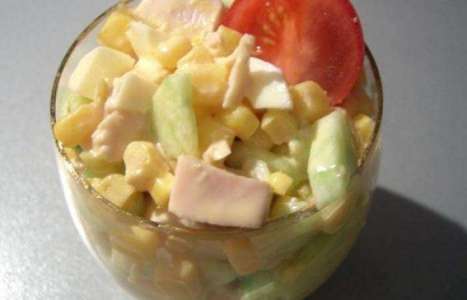 Куриный салат с манго рецепт с фото по шагам - фото 4 шага 