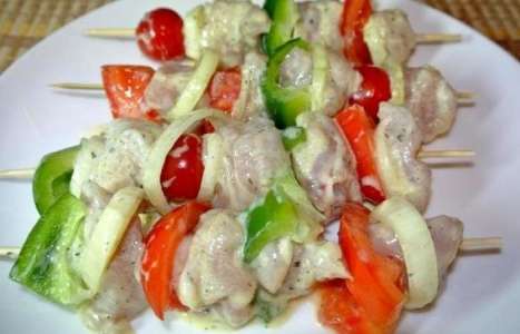 Куриный шашлык с овощами в духовке рецепт с фото по шагам - фото 7 шага 
