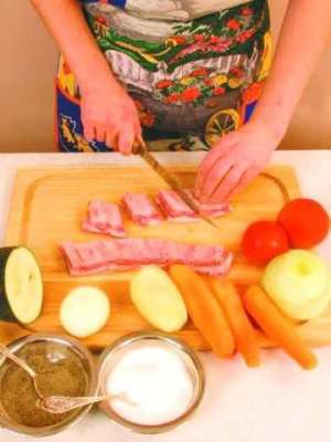 Овощное рагу со свиными ребрышками рецепт с фото по шагам - фото 1 шага 