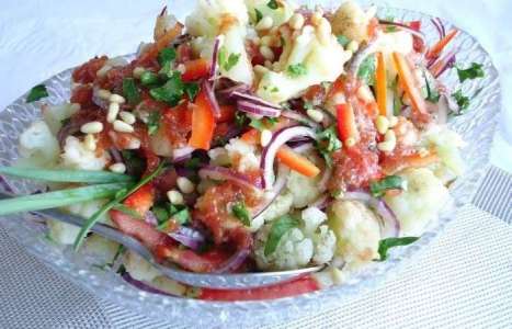 Овощной салат с цветной капустой рецепт с фото по шагам - фото 6 шага 