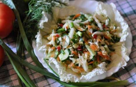Овощной салат с пекинской капустой рецепт с фото по шагам