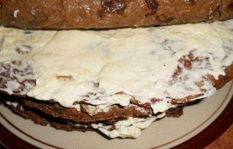 Печеночный тортик с грибами рецепт с фото по шагам - фото 8 шага 