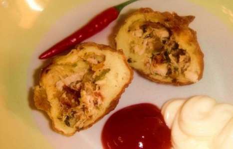 Пирожки с курицей и овощами из картофельного теста рецепт с фото по шагам - фото 22 шага 