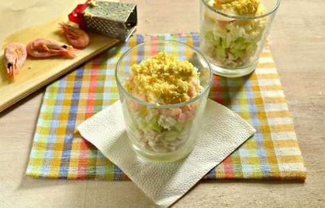 Праздничный салат с креветками рецепт с фото по шагам - фото 8 шага 