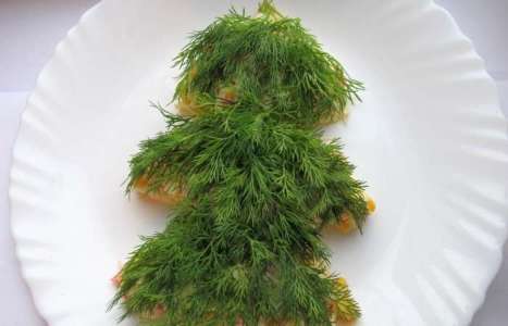 Салат «Новогодняя елка» рецепт с фото по шагам - фото 5 шага 