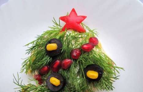 Салат «Новогодняя елка» рецепт с фото по шагам - фото 6 шага 