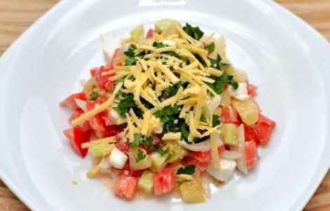 Салат с брынзой и овощами рецепт с фото по шагам