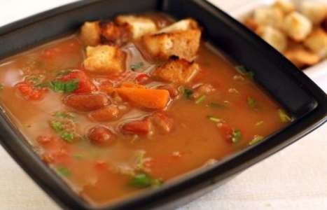 Вегетарианский фасолевый суп рецепт с фото по шагам - фото 9 шага 