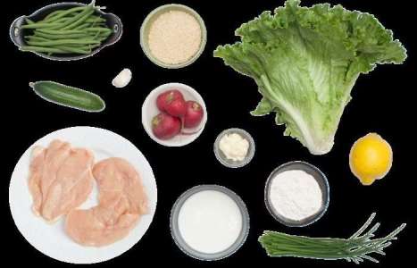 Зеленый салат с курицей рецепт с фото по шагам - фото 1 шага 